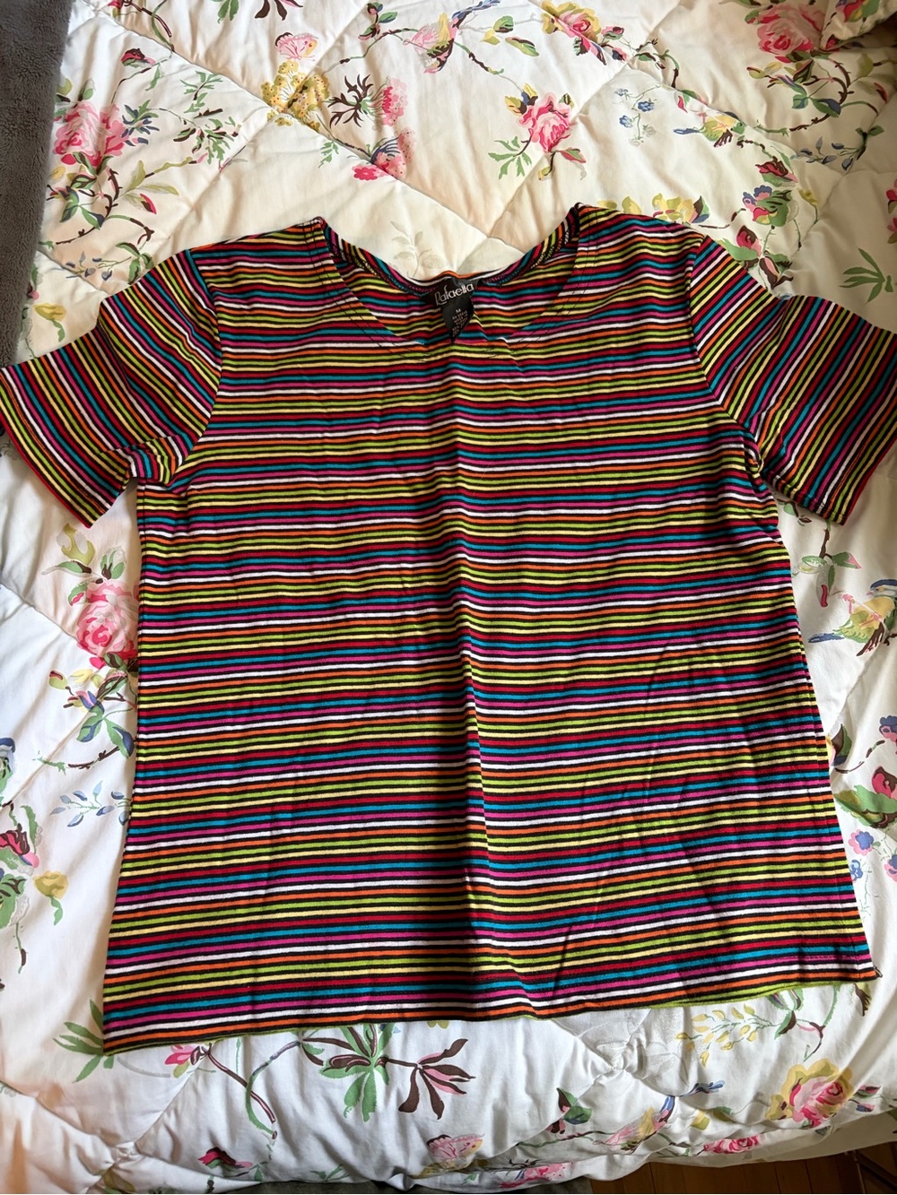 Rafaella striped fitted Y2K 00s top